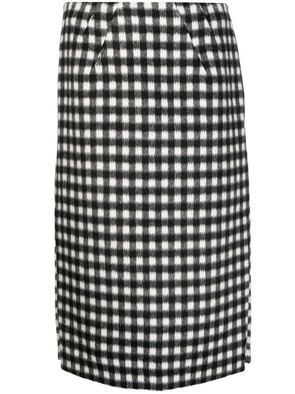 

Nº21 falda midi con motivo de cuadros gingham - Negro