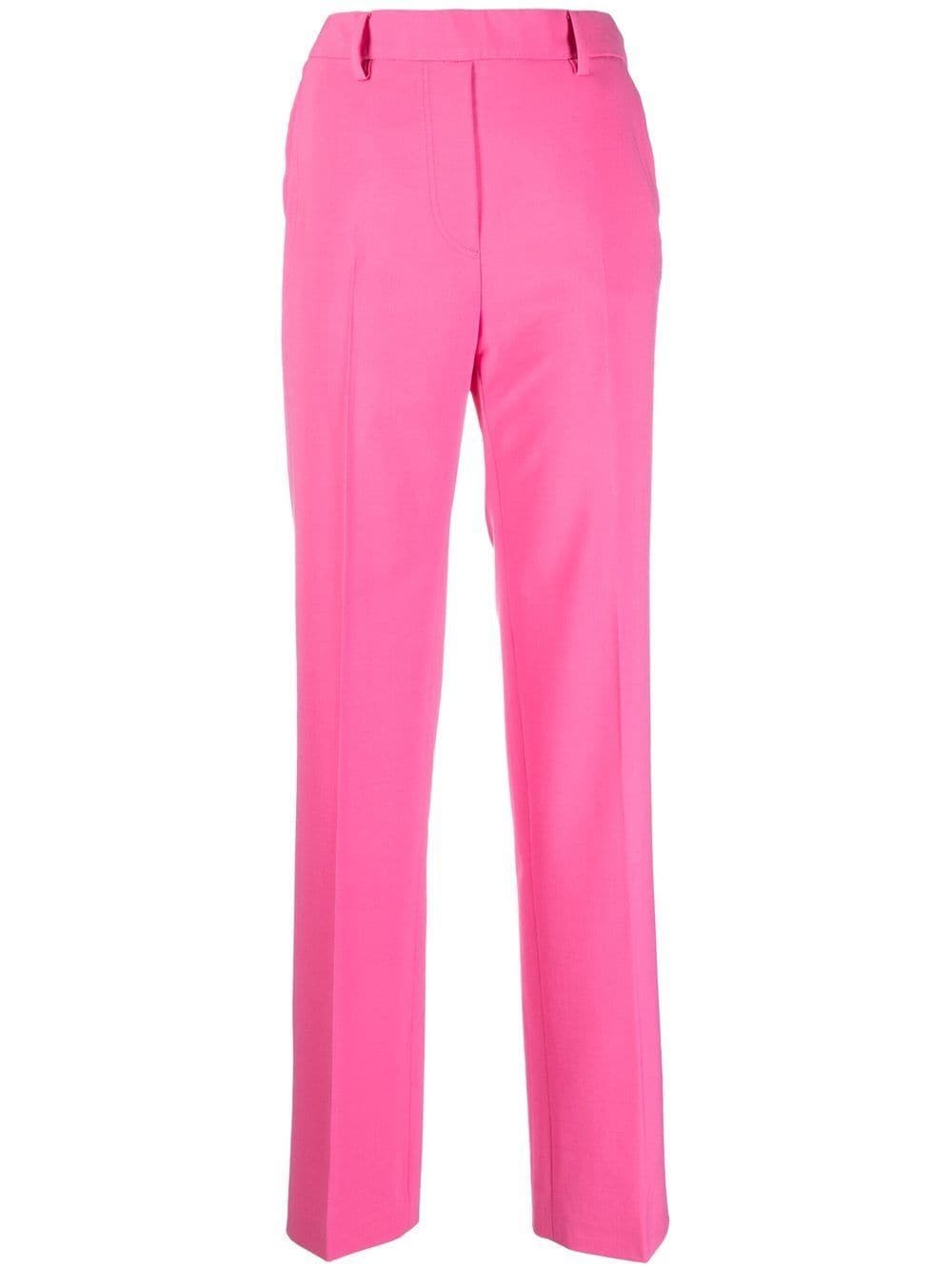 Shop N°21 High-waisted Straight-leg Trousers In Pink