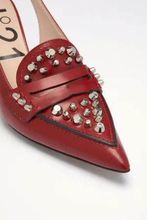 Studded Slingback Pumps