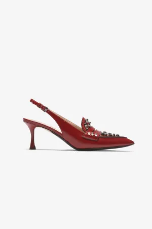 Studded Slingback Pumps