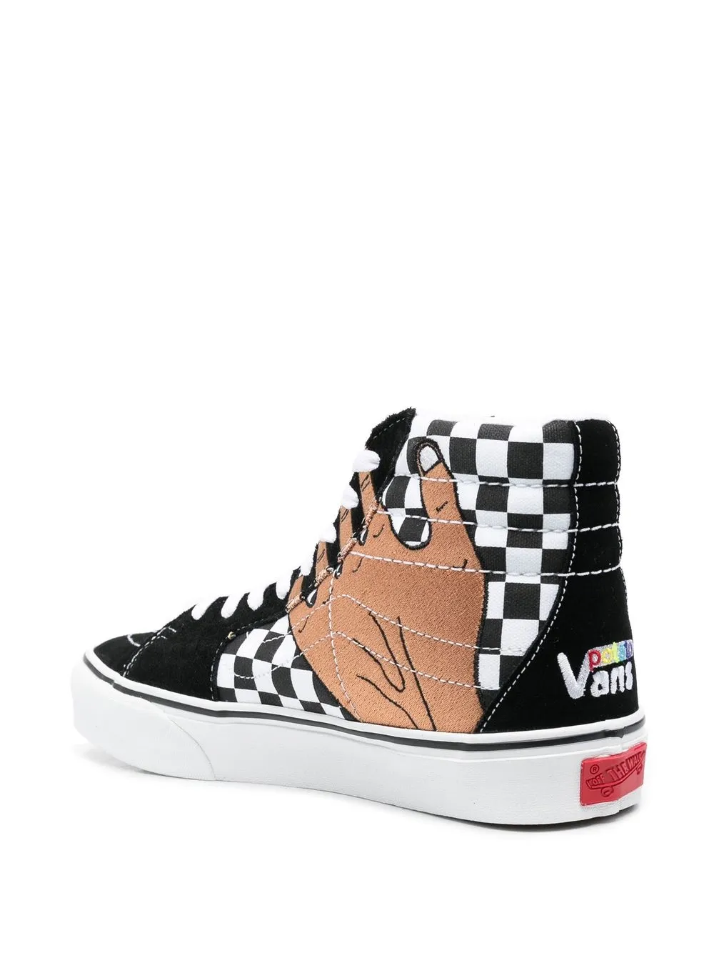 Vans cano alto store quadriculado