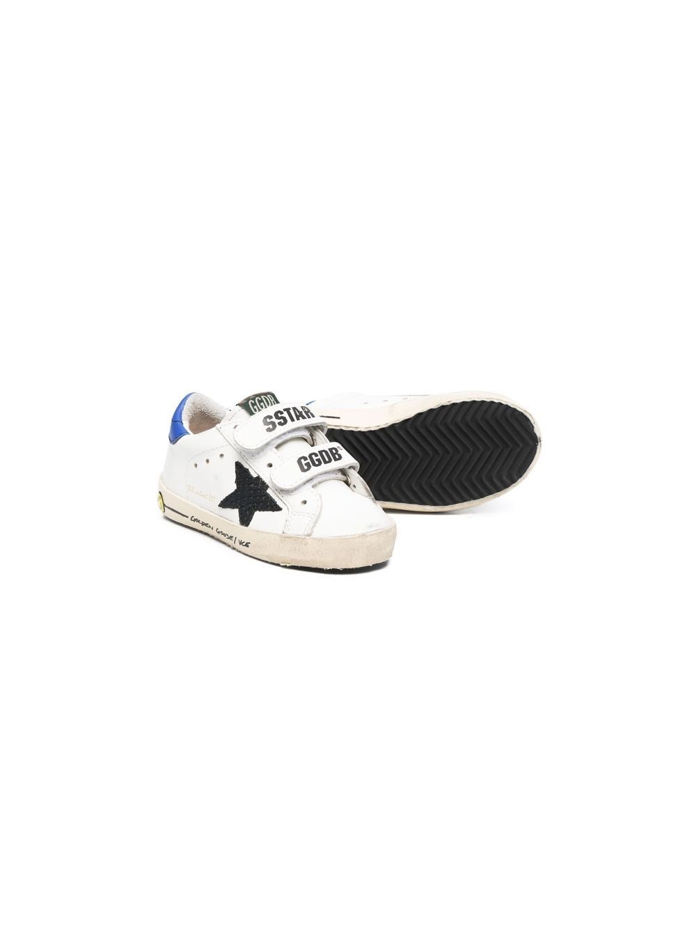 Image 2 of Golden Goose Kids logo-print leather sneakers