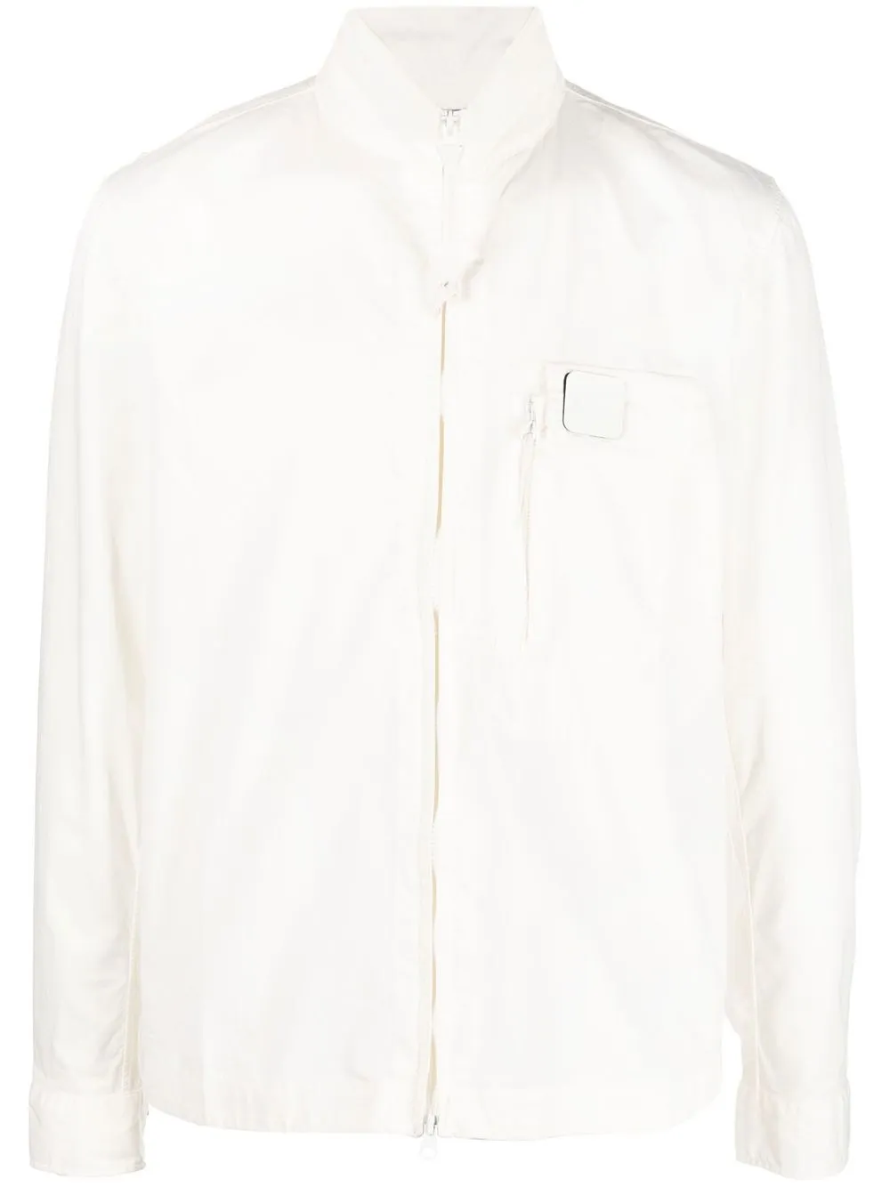 

C.P. Company chamarra bomber con parche del logo - Blanco