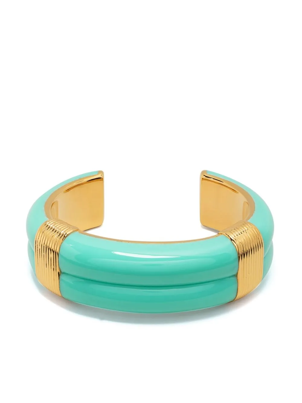 

Aurelie Bidermann brazalete Double Katt - Dorado