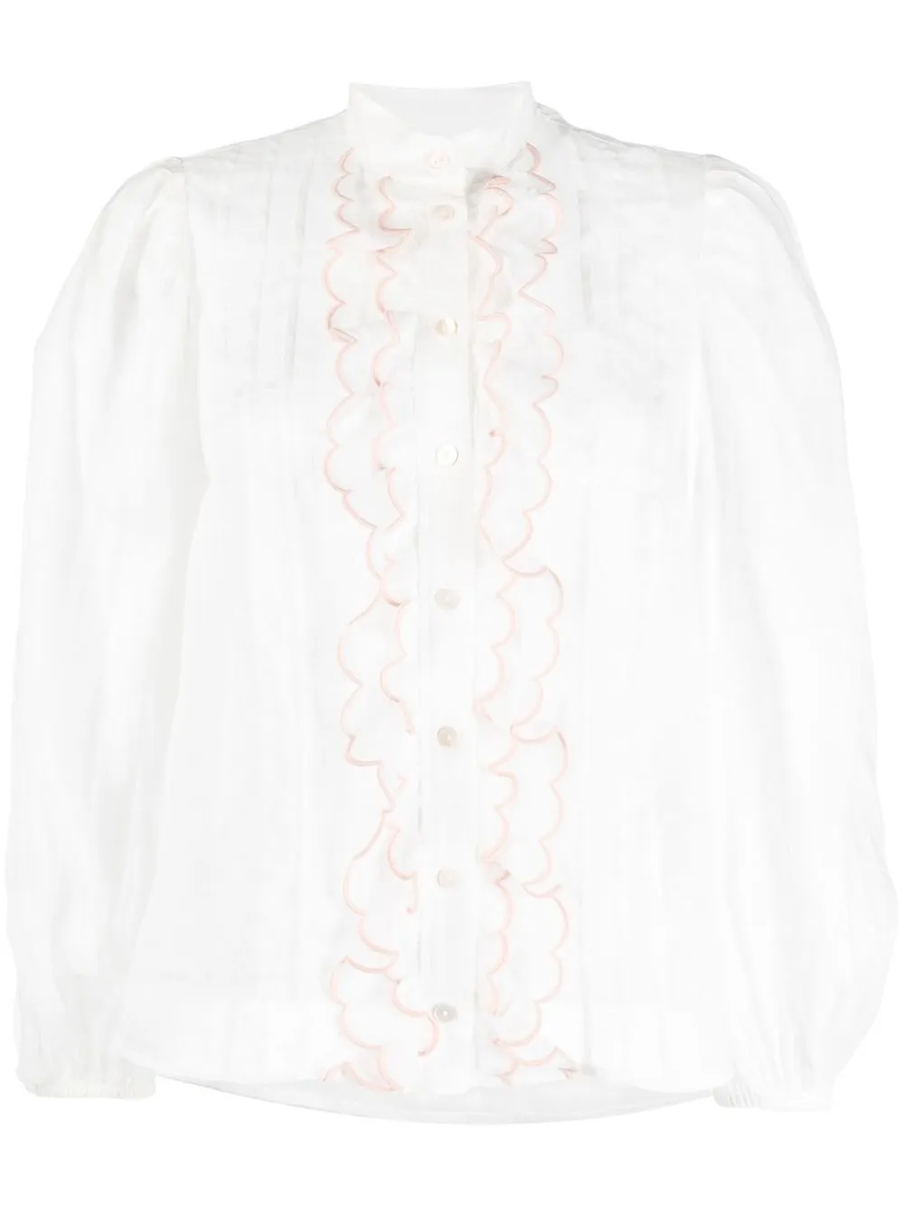 

ZIMMERMANN camisa con detalle de volantes - Blanco