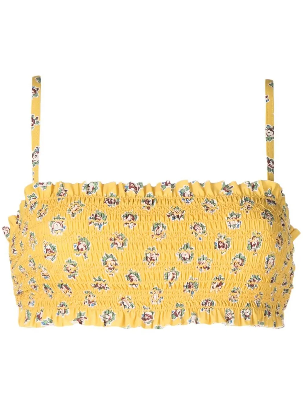 

Tory Burch top de bikini con estampado floral - Amarillo