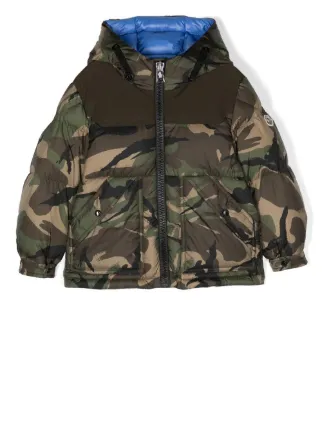 Moncler Enfant カモフラージュ パデッドジャケット - Farfetch