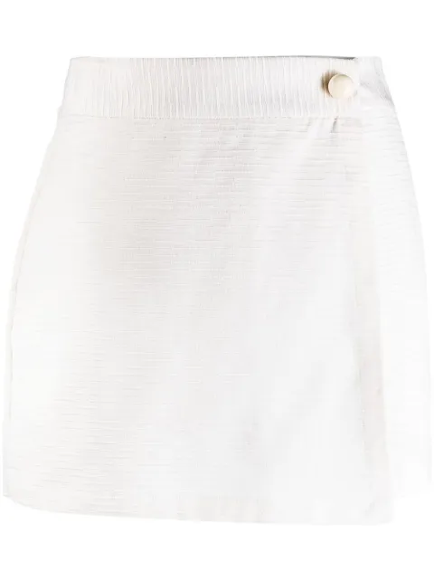 Adriana Degreas wrap-front cotton shorts