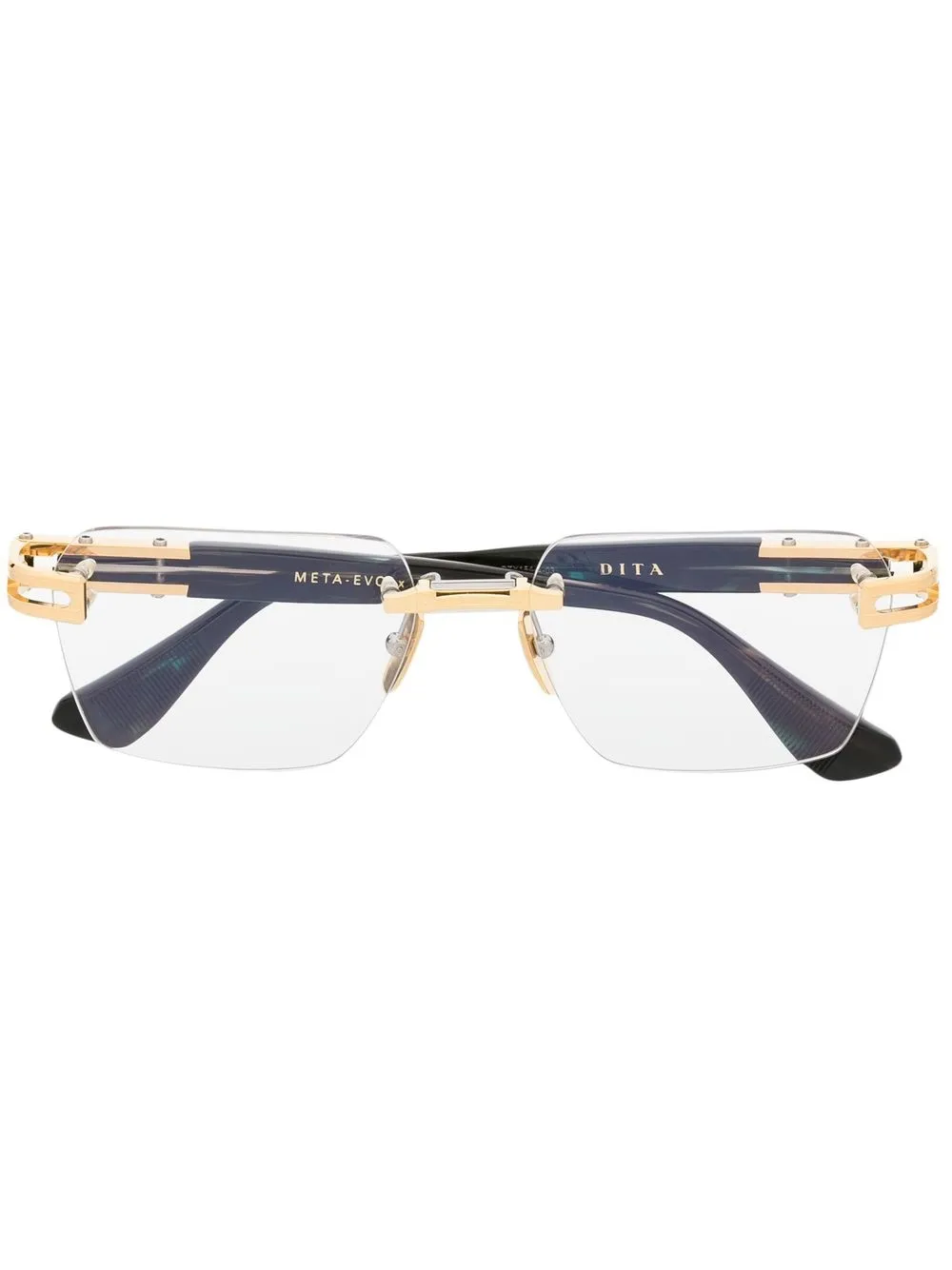 

Dita Eyewear lentes con armazón cuadrada y logo - Dorado