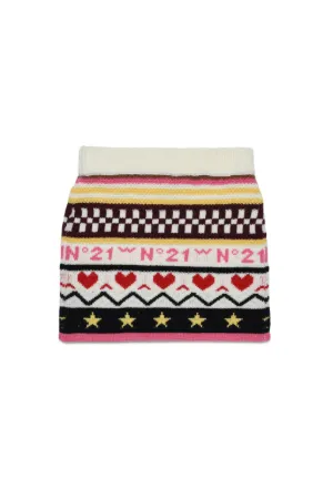 Logo-Intarsia Mini Skirt