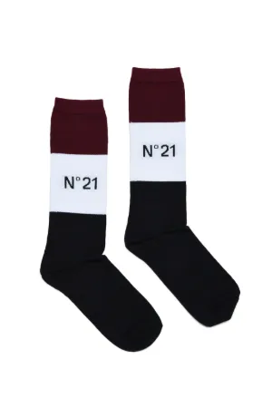 Logo-Intarsia Socks