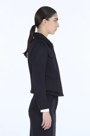 Logo-Embroidered Cropped Jacket