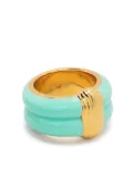 Aurelie Bidermann Katt enamel gold-plated ring