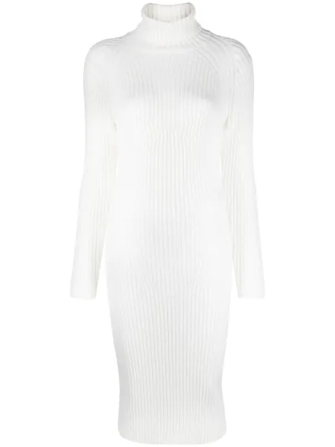 TOM FORD vestido de canalé con cuello vuelto