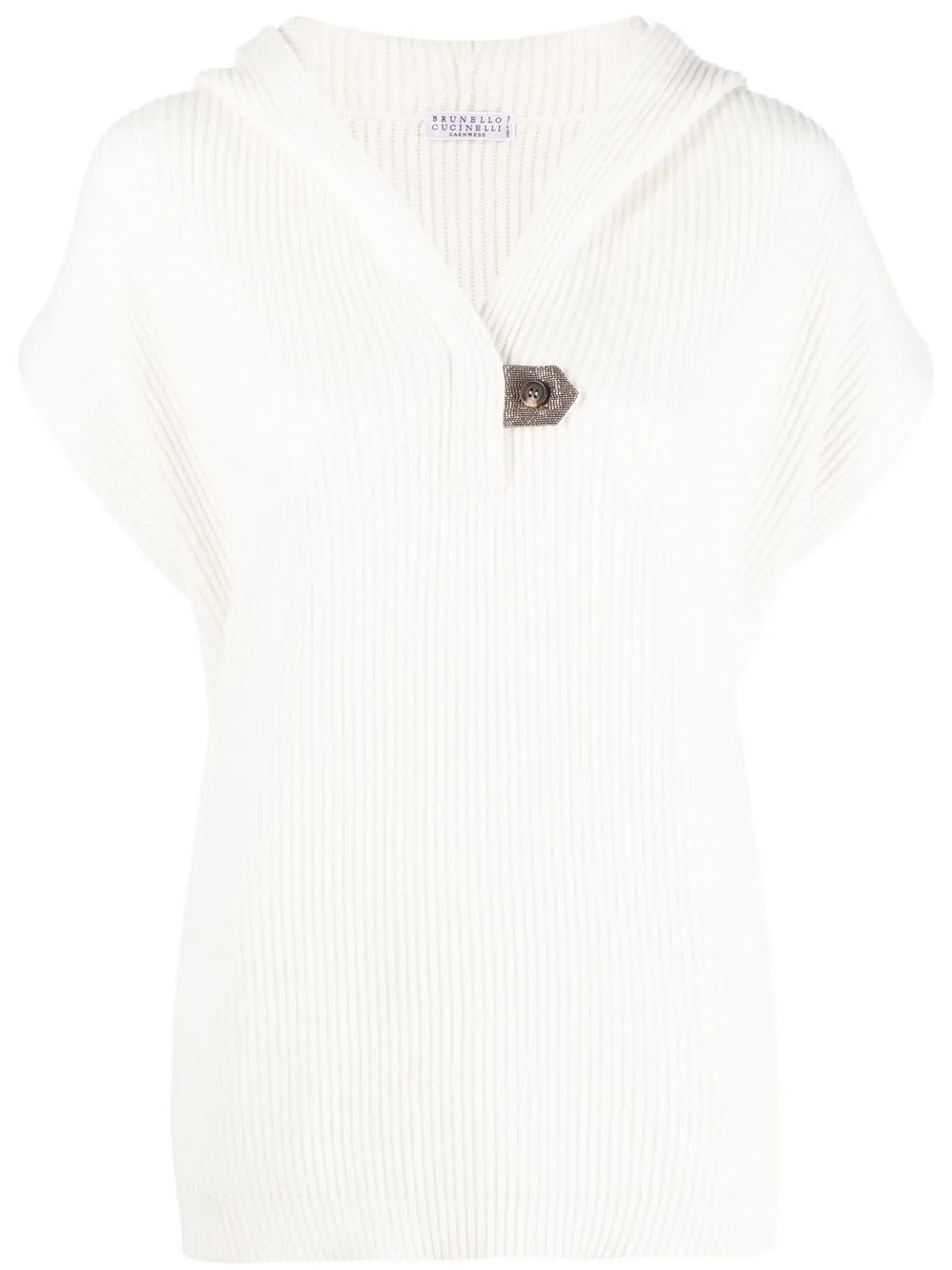 

Brunello Cucinelli hoodie con cadena Monili - Blanco