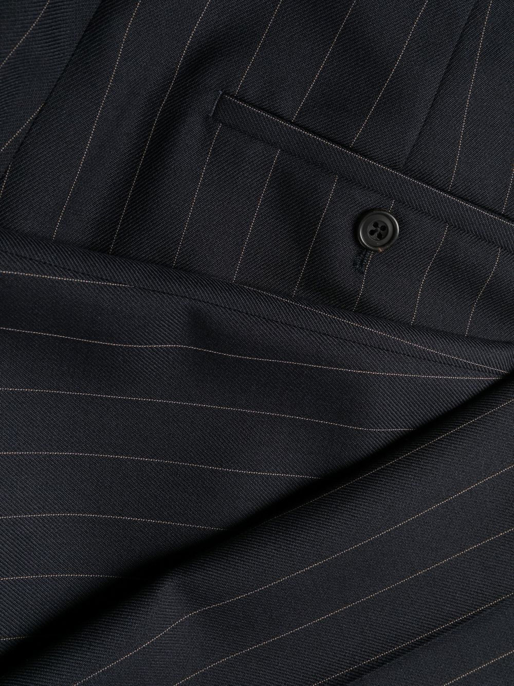 Alexander McQueen pinstripe pleat-detail tailored trousers Men