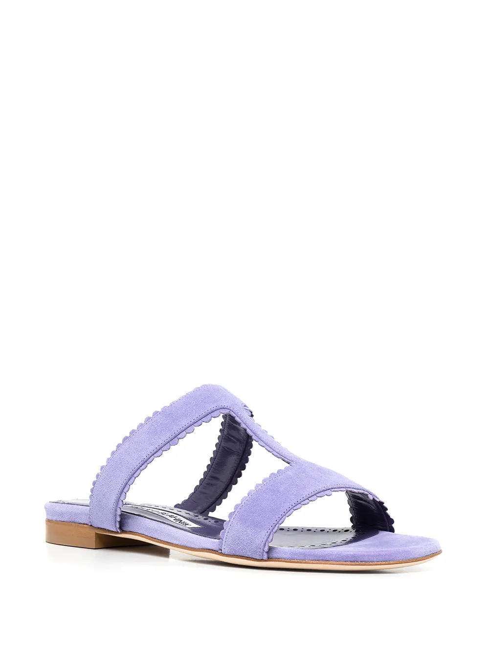 Manolo Blahnik sandales Artas en daim à bords festonnés | sandales à talon | Image 2