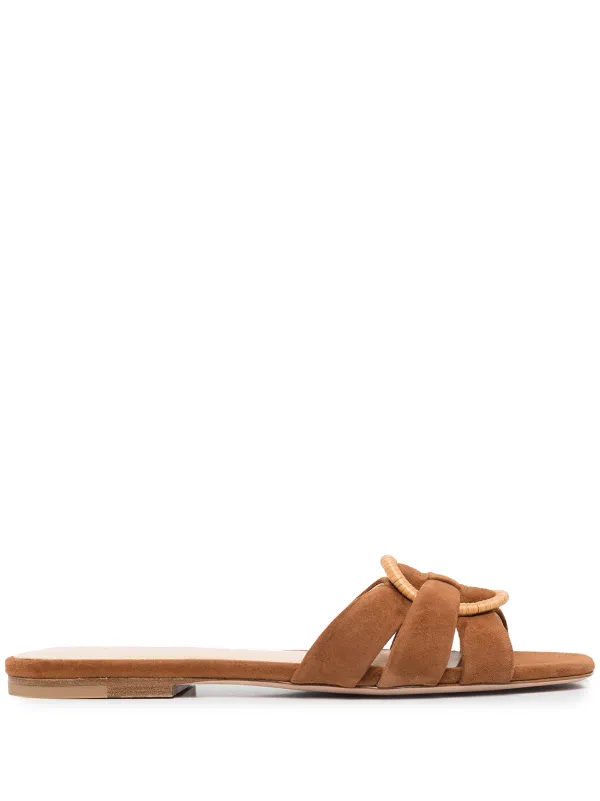 Veronica Beard Margie Suede Slide Sandals - Farfetch