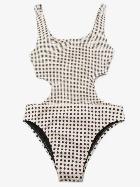 Amir Slama cut-out textured one-piece