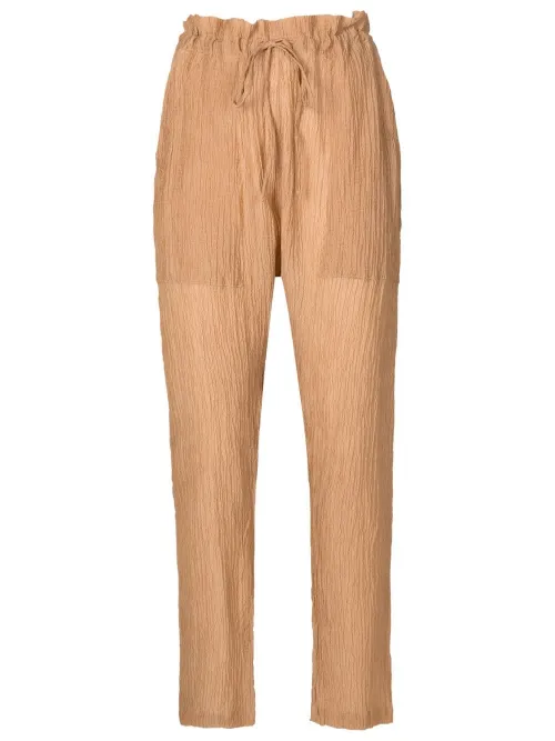Pantalon en soie à effet froissé - Amir Slama - Modalova