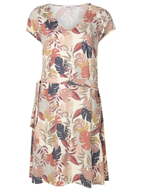 Amir Slama floral-print tied-waist dress