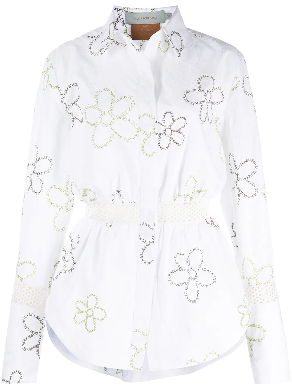 

Silvia Tcherassi Tiffany floral-embroidered blouse - White