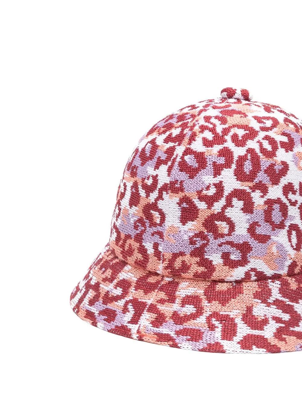 Kangol Vissershoed met luipaardprint - Wit
