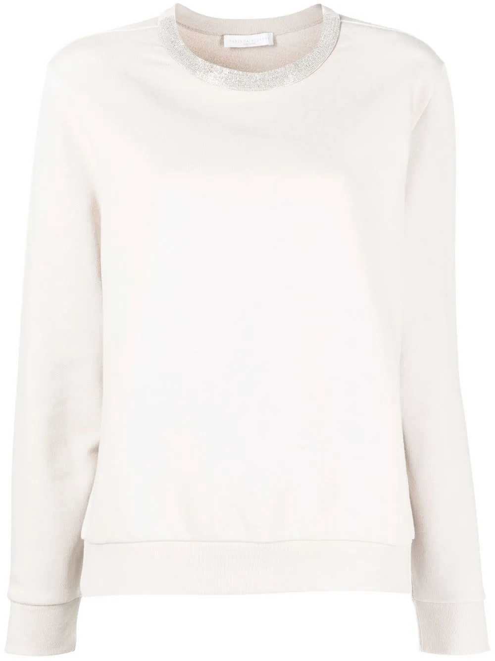 

Fabiana Filippi Monili-embellished crew neck jumper - Neutrals