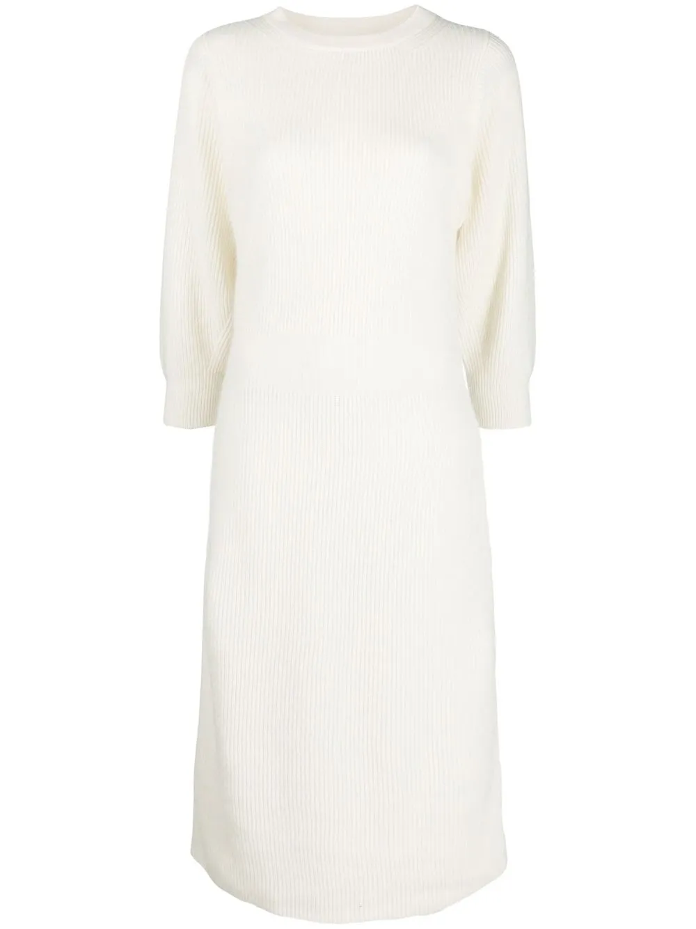 

Fabiana Filippi ribbed knit midi dress - White