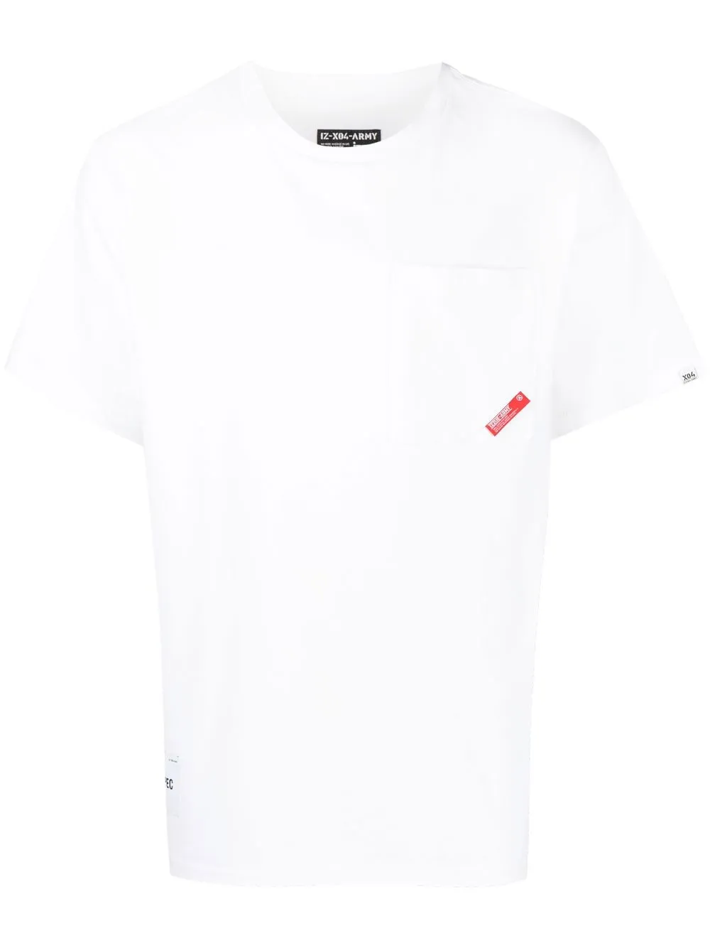 

izzue chest logo-patch detail T-shirt - White