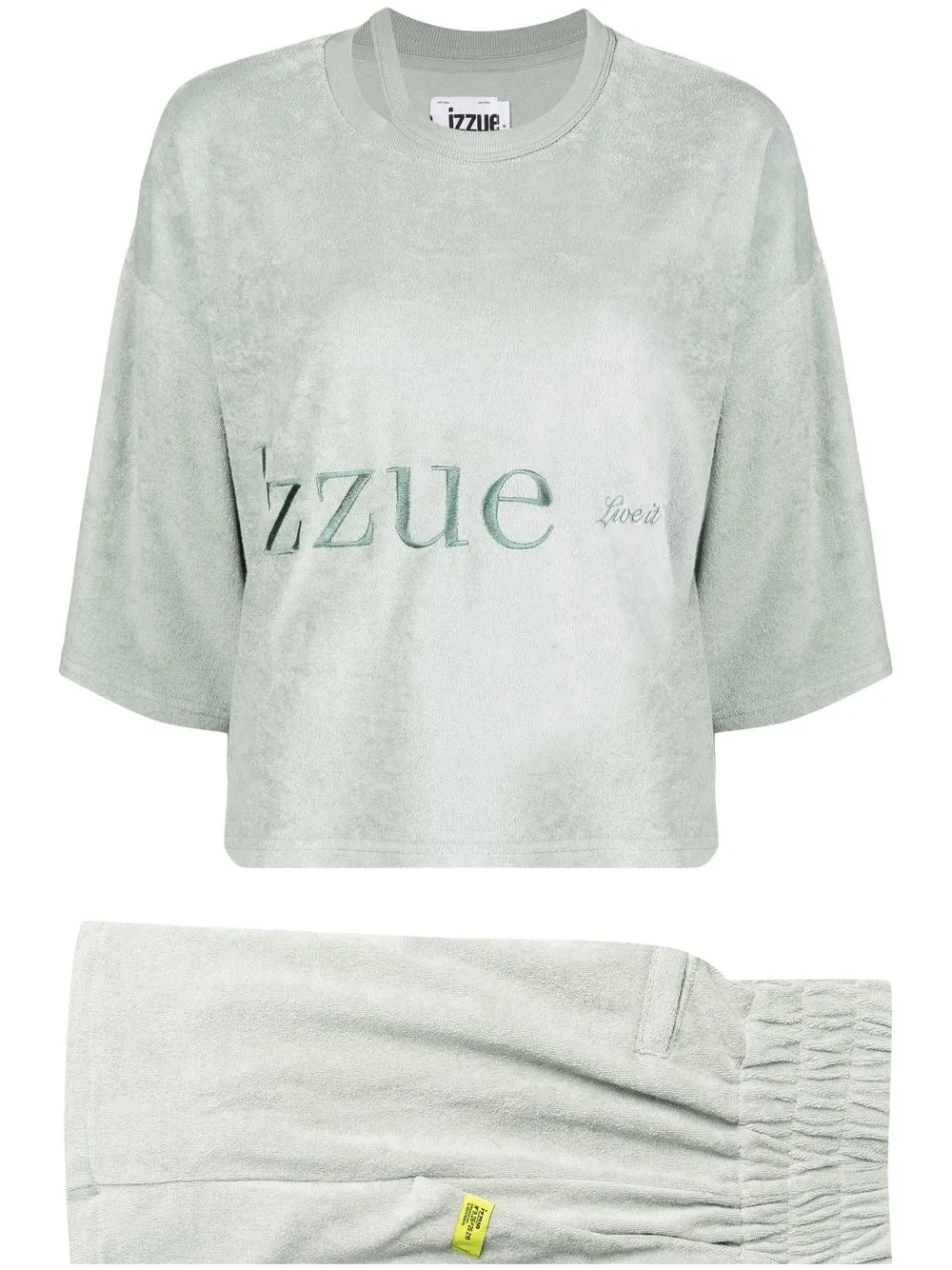 

izzue playera con logo bordado - Gris