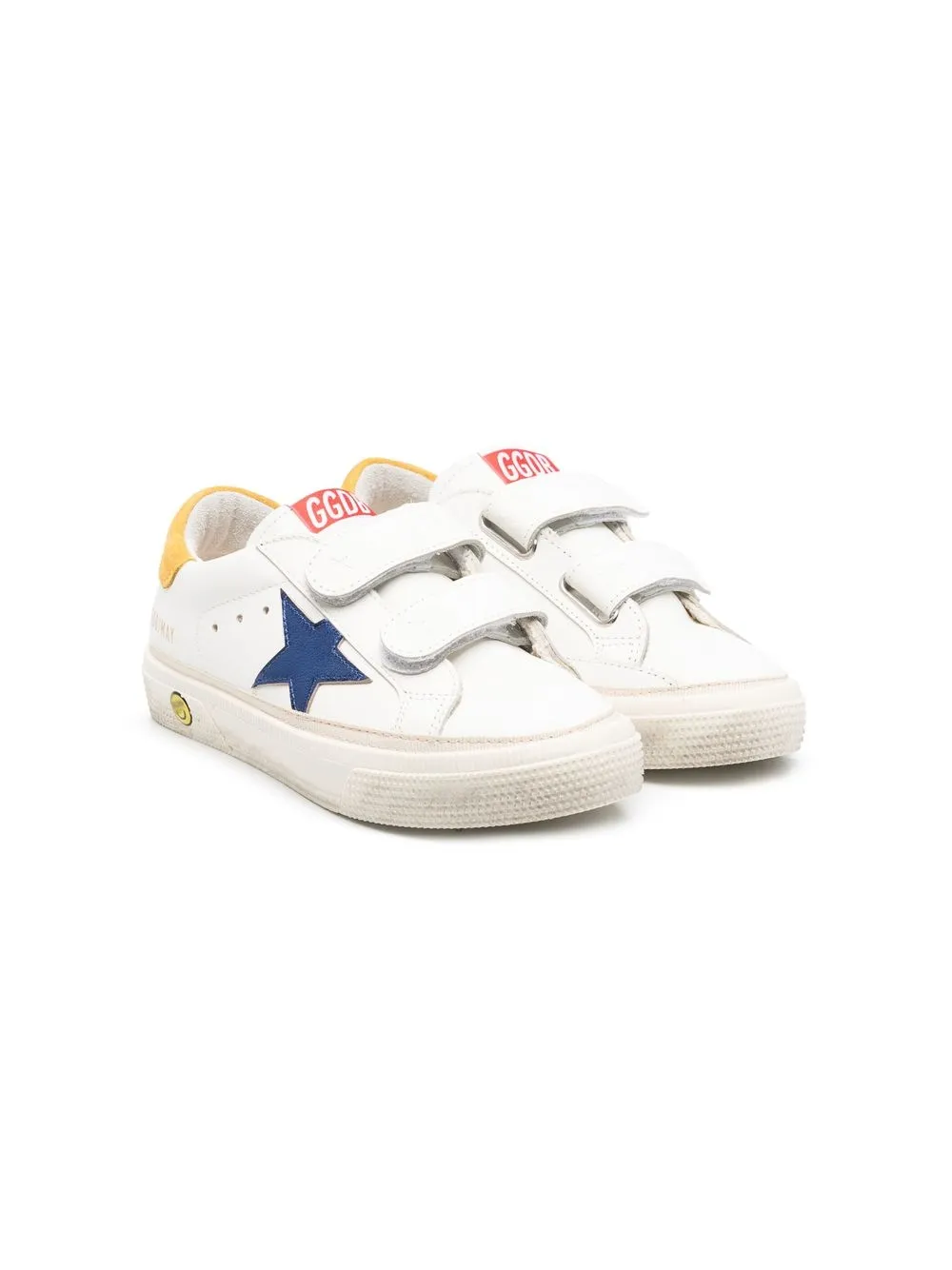 

Golden Goose Kids tenis con parche de estrella - Blanco