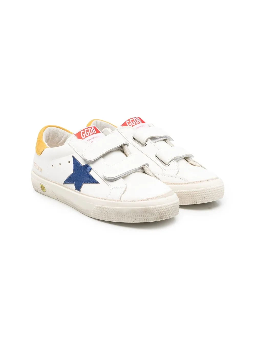 

Golden Goose Kids tenis con parche de estrella - Blanco