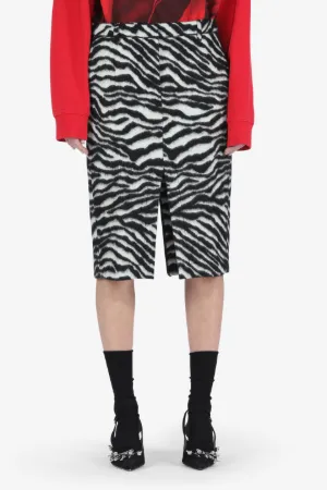 Zebra-Print Pencil Skirt