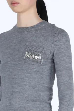 Crystal-Embellished Sweater