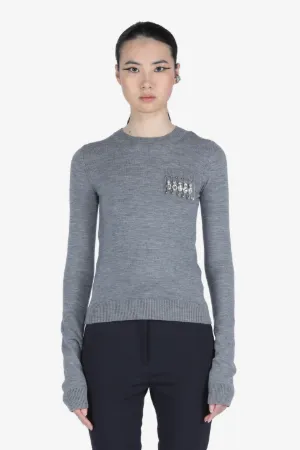Crystal-Embellished Sweater
