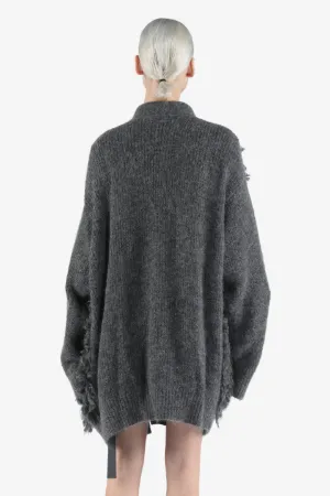 Crystal-Embellished Oversized Cardigan