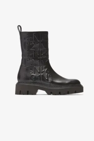 Logo-Embossed Boots