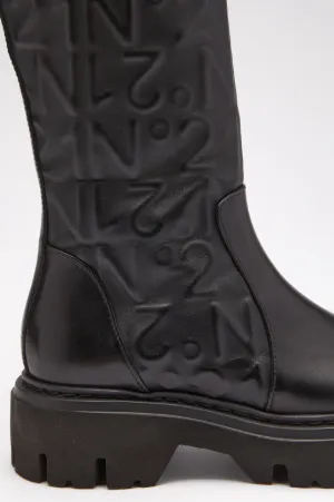 Logo-Embossed Boots