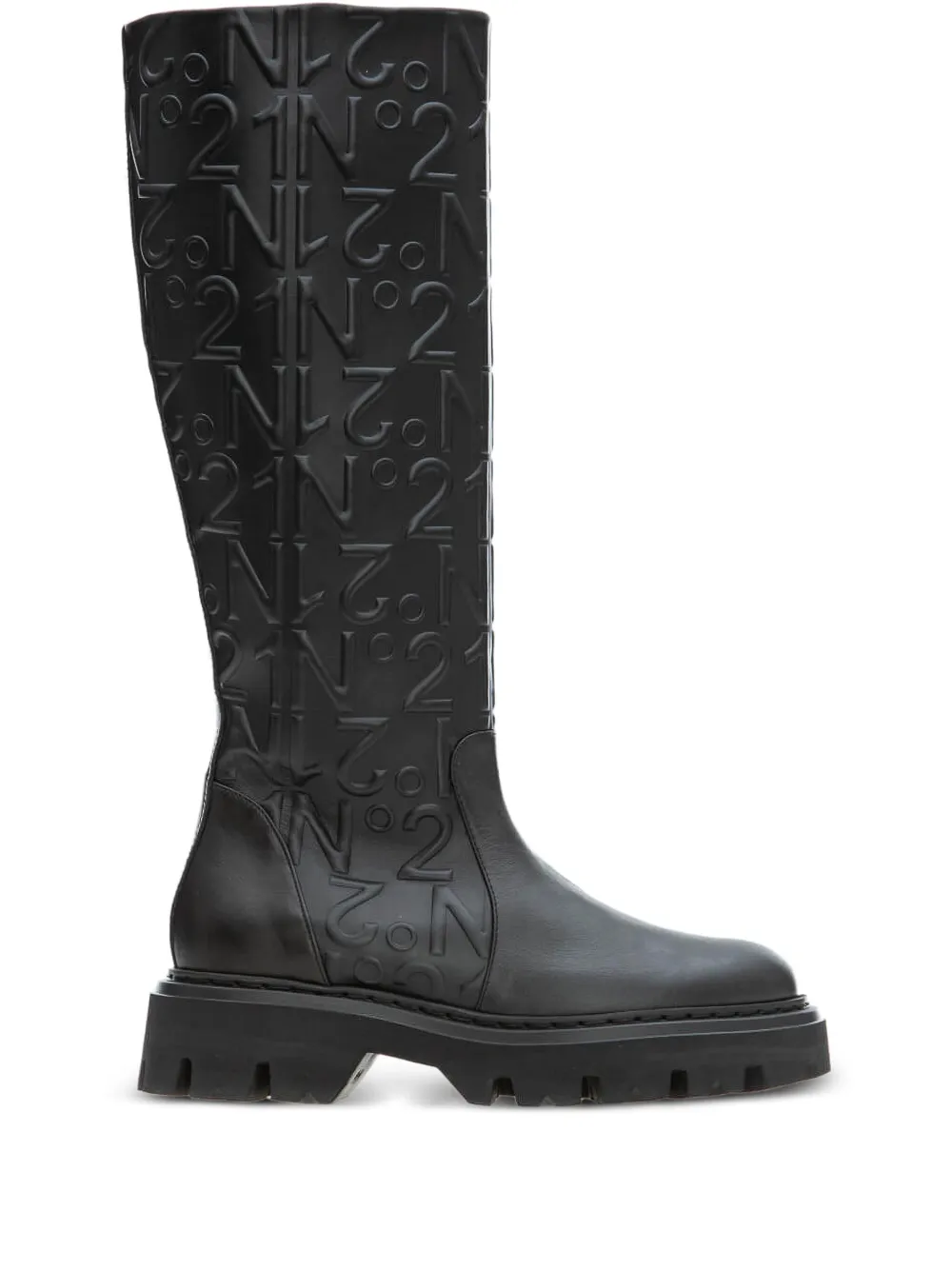 Nº21 logo-embossed leather boots