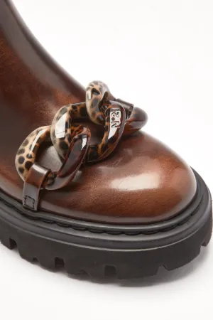 Chunky Chain-Embellished Boots