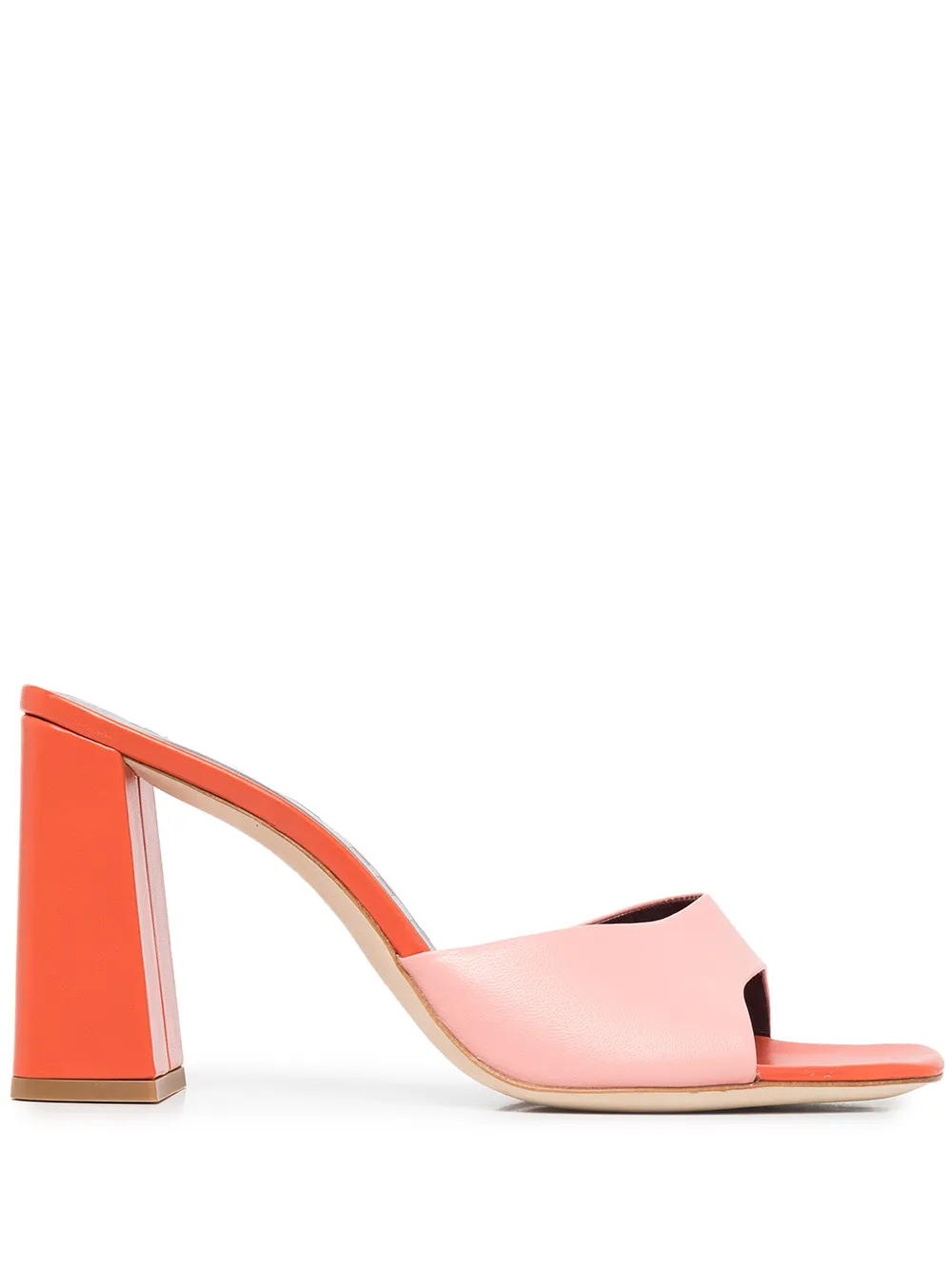 

STAUD Sloane colour-block mules - Orange