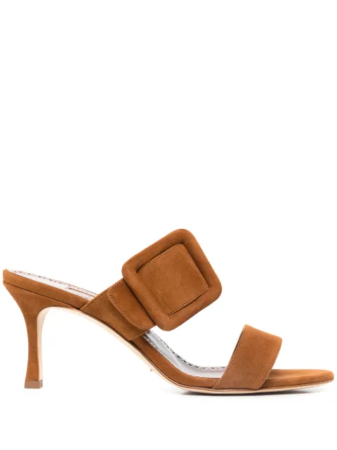 Manolo Blahnik Gable suede-leather buckled sandals
