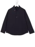 Fay Kids embroidered logo button-collar shirt - Blue