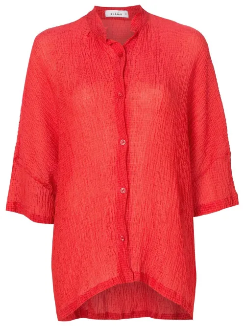 Chemise en soie à effet froissé - Amir Slama - Modalova