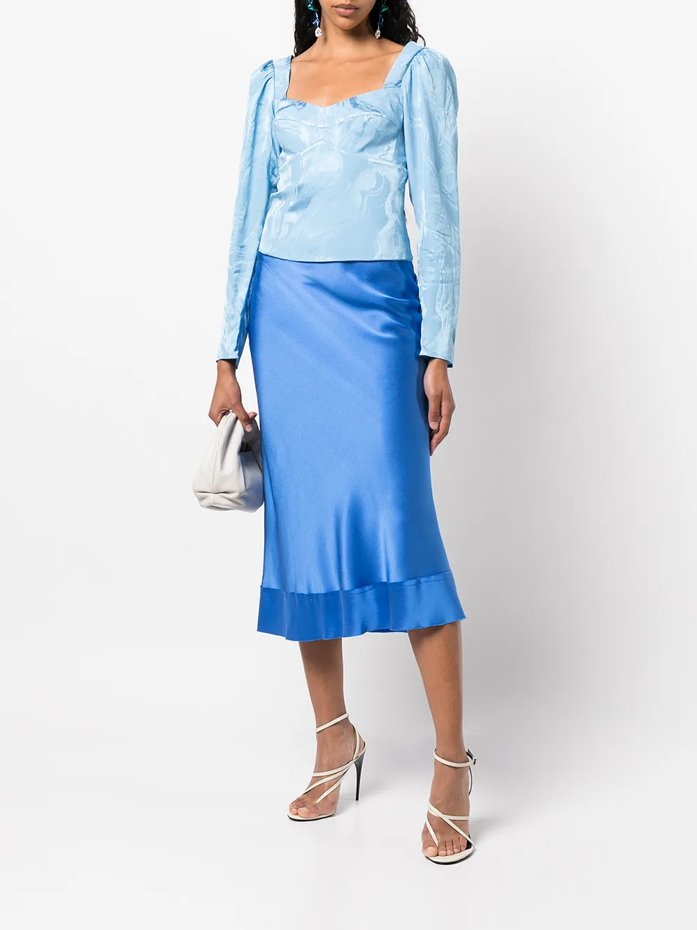 Silvia Tcherassi Blouse met print - Blauw