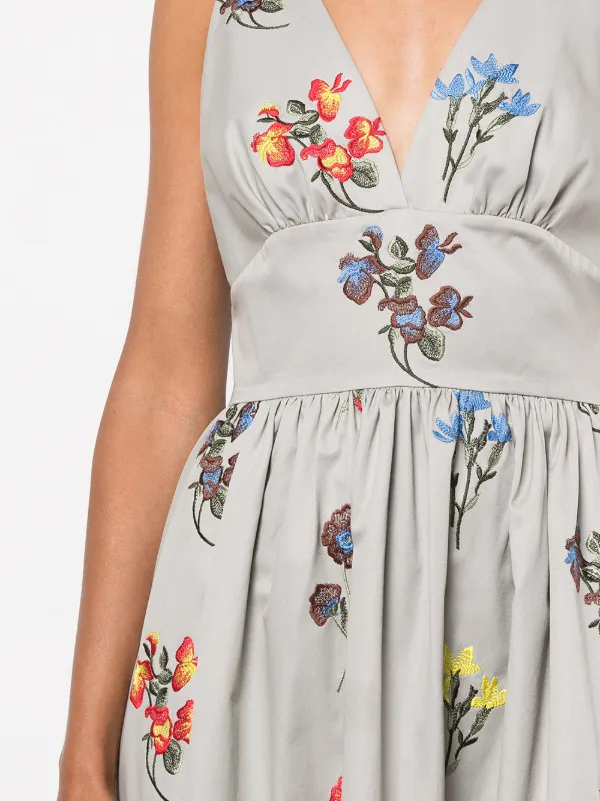 Silvia Tcherassi Dorotea floral embroidered Dress Farfetch