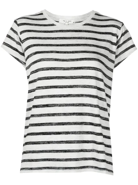 rag & bone stripe-print cotton T-shirt