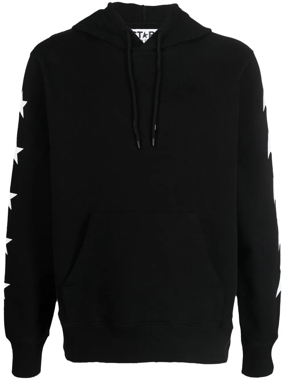star-print cotton hoodie