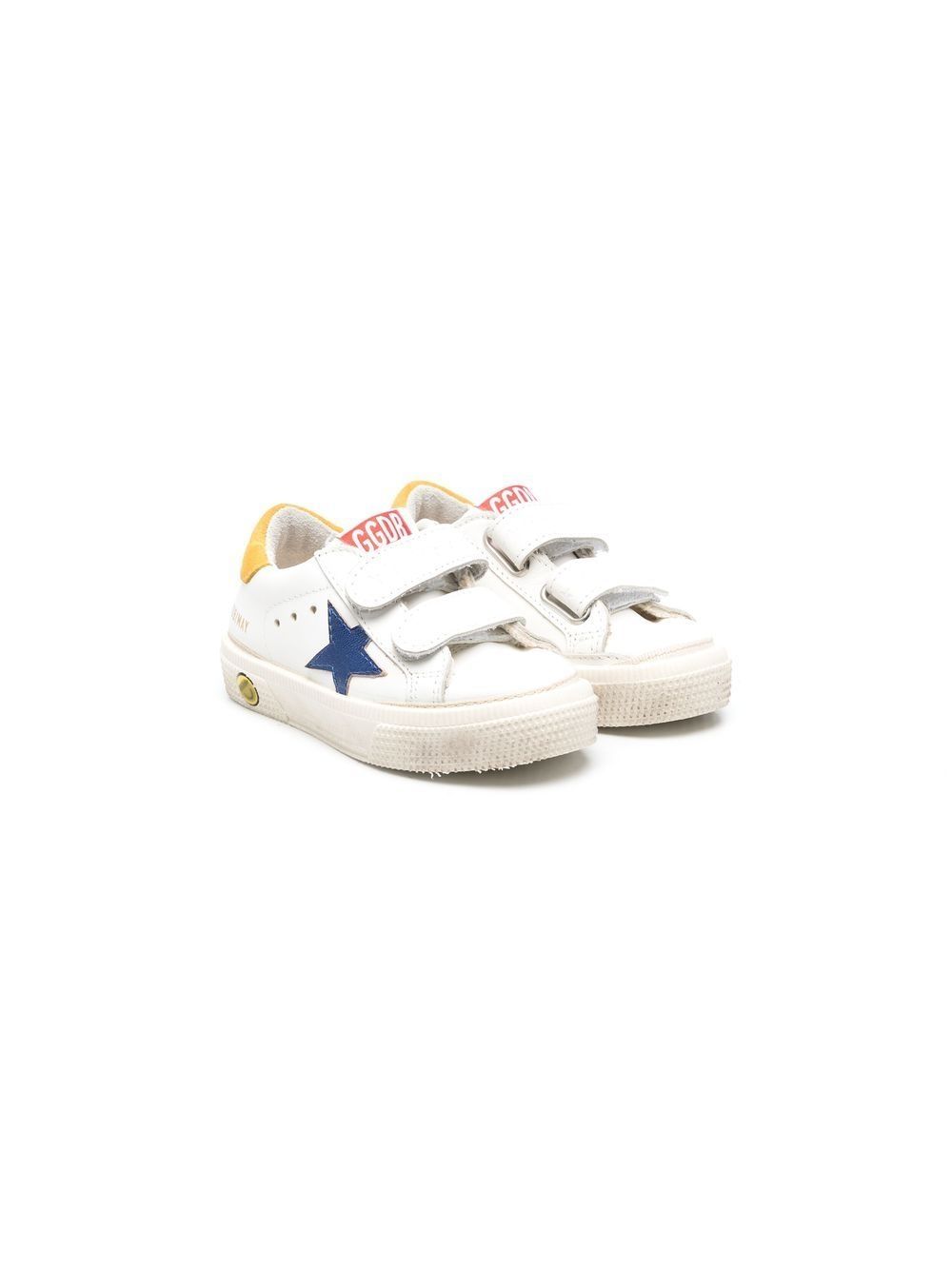 Golden Goose Kids star-patch leather sneakers